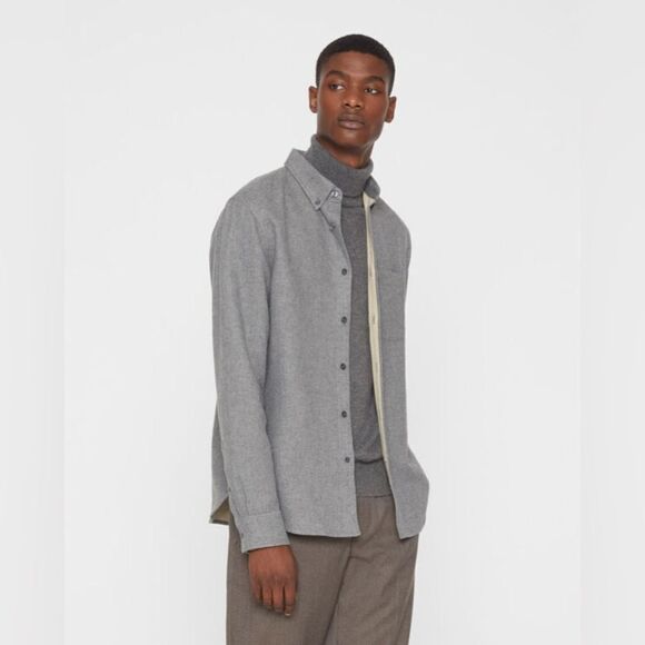 Club Monaco Solid Doubleface Long Sleeve Shirt - Picture 1 of 8
